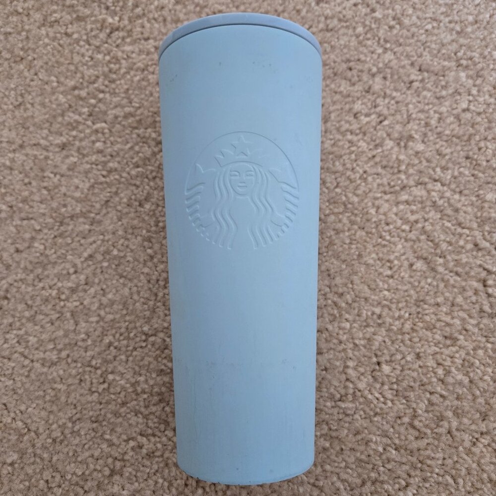 STARBUCKS Cinderella matte powder blue 24oz tumbler